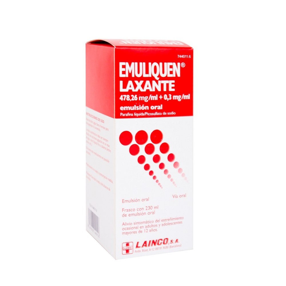 EMULIQUEN LAXANTE 478,26 mg/ml + 0,3 mg/ml EMULSION ORAL 1 FRASCO 230 ml