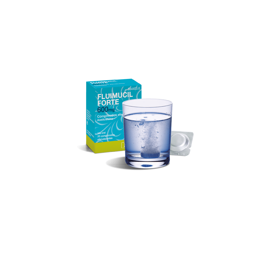 FLUIMUCIL FORTE 600 MG 20 COMPRIMIDOS EFERVESCENTES (APTO PARA DIABETICOS)