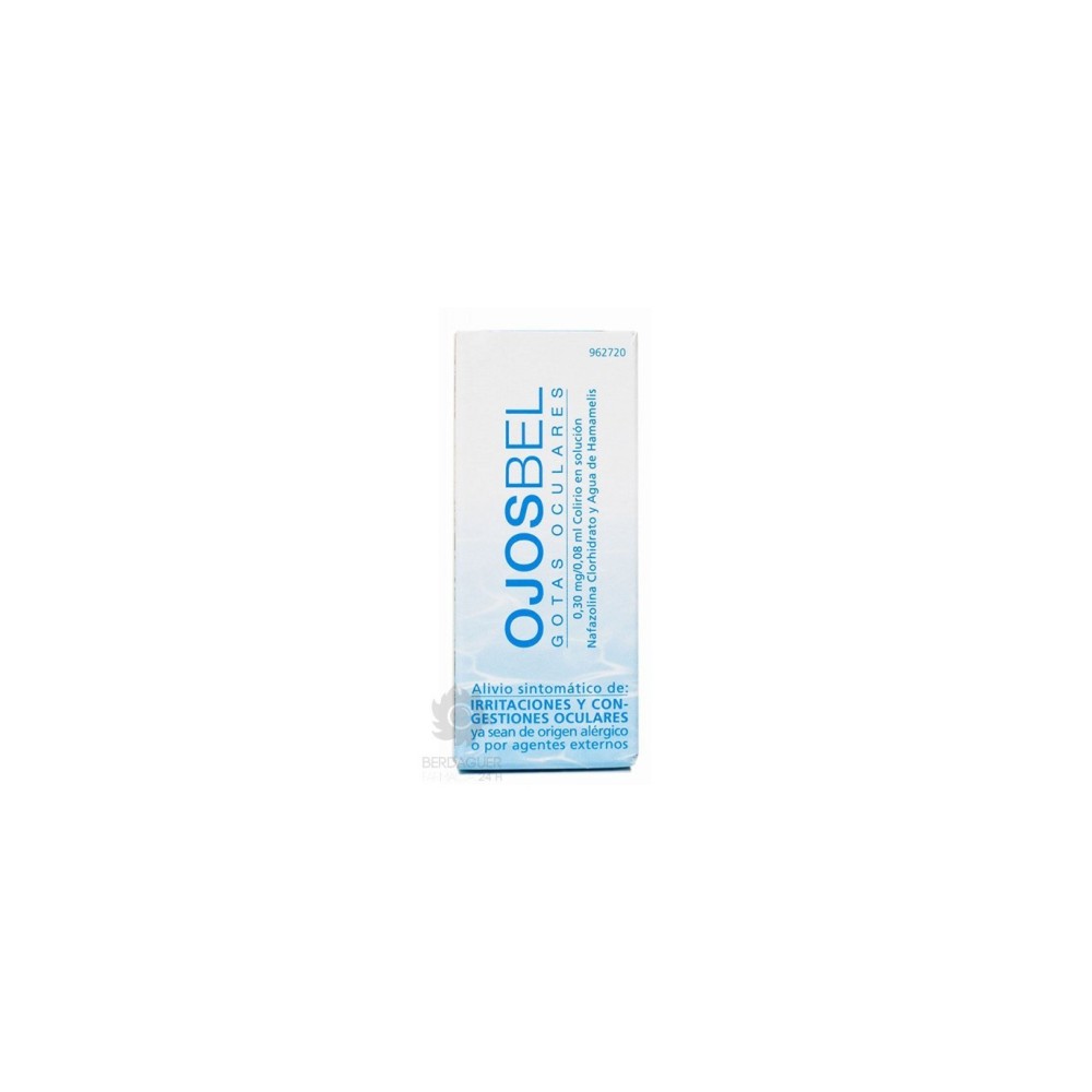 OJOSBEL 0,3 MG/ML + 0,08 ML/ML COLIRIO EN SOLUCION 1 FRASCO 8 ML (AGUA DE HAMAMELIS)