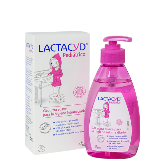 LACTACYD PEDIATRICO 200 ML (PH 5) HIGIENE INTIMA NIÑAS A PARTIR DE 3 AÑOS (SIN ALCOHOL Y SIN JABON)