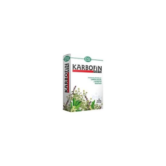 ESI KARBOFIN FORTE 30 CAPSULAS (CARBON VEGETAL, HINOJO, MANZANILLA, ACEITE DE ANIS, HINOJO Y MENTA)