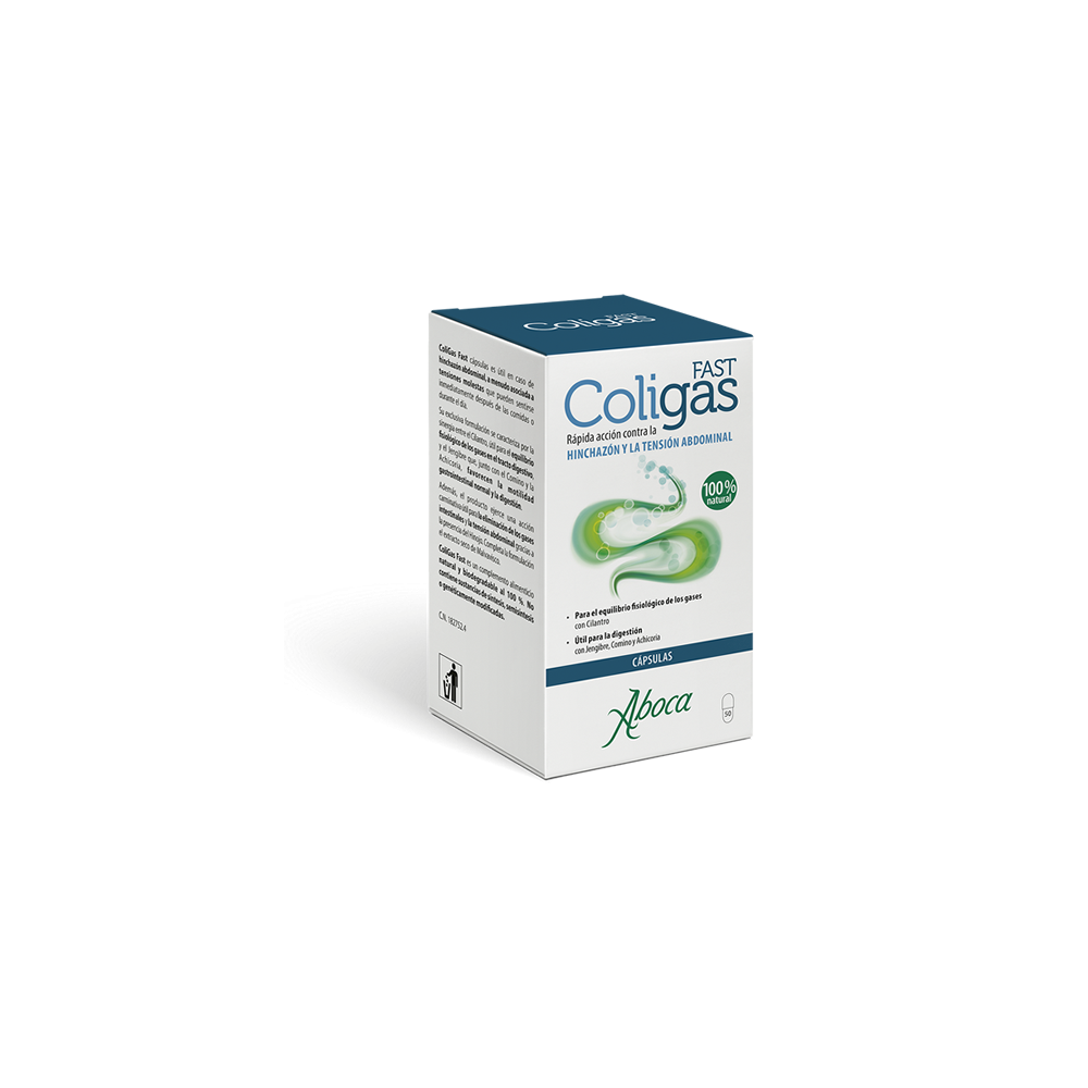 ABOCA COLIGAS FAST 50 CAPS (HINCHAZON Y TENSION ABDOMINAL) (GASES)