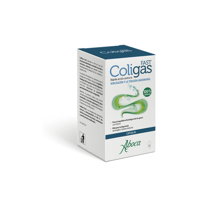ABOCA COLIGAS FAST 50 CAPS (HINCHAZON Y TENSION ABDOMINAL) (GASES)