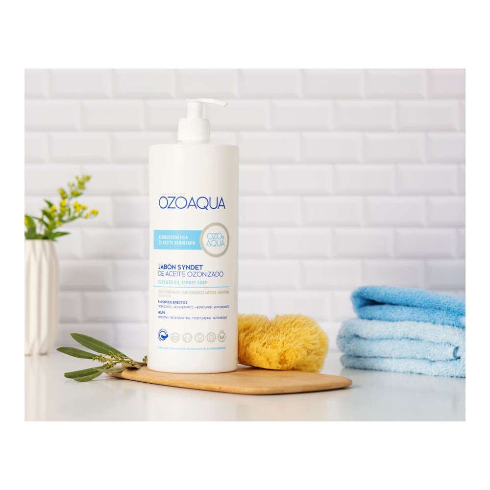 OZOAQUA JABON GEL  LIQUIDO SYNDET MANOS Y CUERPO OZONO 1.000 ML (SIN JABON)