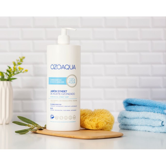 OZOAQUA JABON GEL  LIQUIDO SYNDET MANOS Y CUERPO OZONO 1.000 ML (SIN JABON)