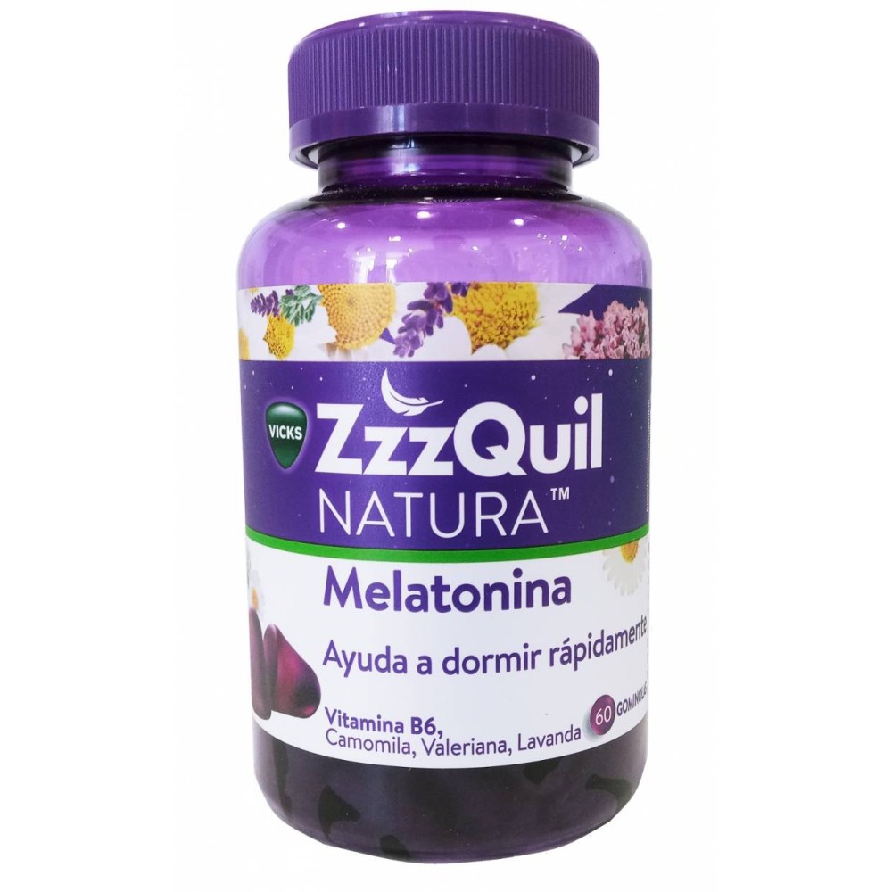 ZZZQUIL NATURA 60 GOMINOLAS SABOR FRUTAS DEL BOSQUE (MELATONINA 1 MG, LAVANDA, CAMOMILA Y VALERIANA