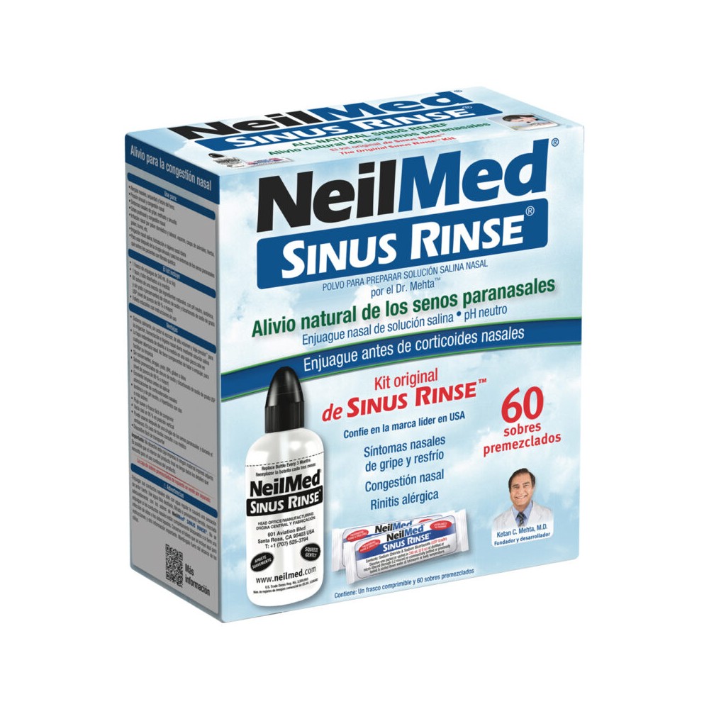 NEILMED SINUS RINSE KIT 1 FRASCO 240 ML + 60 SOBRES