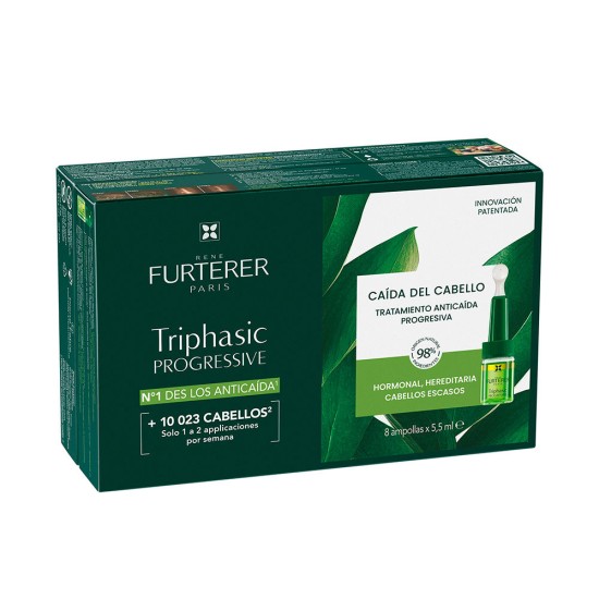 RENE FURTERER TRIPHASIC PROGRESIVE TRATAMIENTO ANTICAIDA 8 AMPOLLAS 5,5 ML CAIDA DEL CABELLO