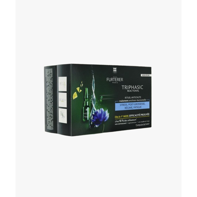RENE FURTERER TRIPHASIC TRATAMIENTO ANTICAIDA REACCIONAL12 AMPOLLAS 5 ML CAIDA DEL CABELLO
