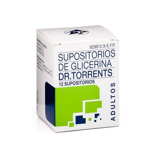SUPOSITORIOS DE GLICERINA DR. TORRENTS ADULTOS 3,27 G 12 SUPOSITORIOS (TARRO/BOTE)
